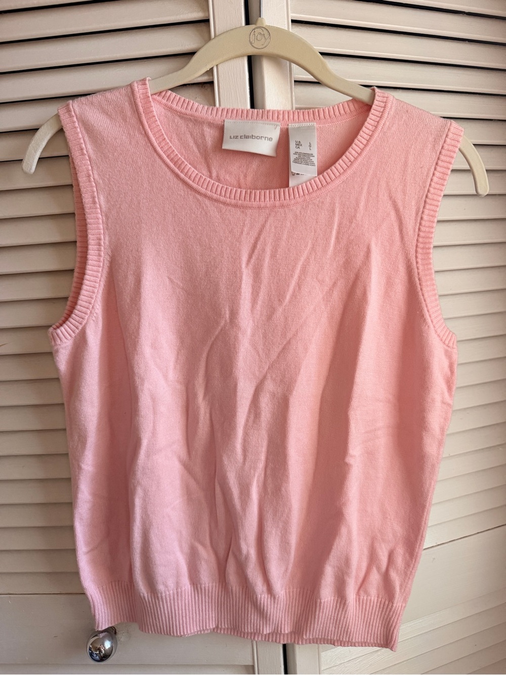 Liz Claiborne Soft Pink Sleeveless Knit Tank Top